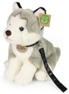 Rappa 231078 Maskotka pies Husky na smyczy 28 cm