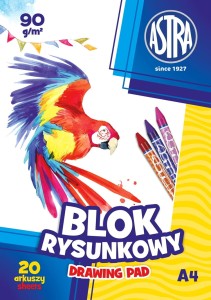 Astra -  Blok rysunkowy biały A4 - 2563